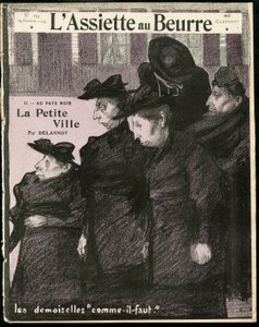 Copertina di Il Piatto di Burro, numero 134, Satirico in N & B da Aristide Delannoy