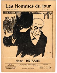 Copertina di Les Hommes du jour, Satirico in N & B da Aristide Delannoy