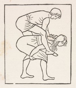 Daphnis e Chloe: Daphnis mette la mela nel grembo di Chloe da Aristide Maillol