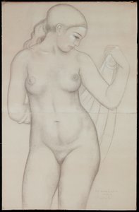 Dina di fronte, studio per 