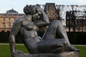 Jardin des Tuileries, Aristide Maillol, Montagne 1937 (piombo), Parigi, Francia (foto) da Aristide Maillol