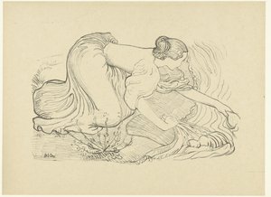 Lavandaia inginocchiata sulla riva da Aristide Maillol