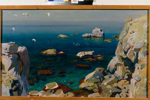 Calma (Paesaggio marino con rocce) da Arkadij Aleksandrovic Rylov