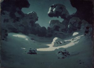 Macchie di luna nel bosco. Inverno, 1898-1908 da Arkhip Ivanovich Kuindzhi