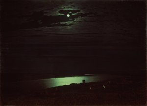 Notte al chiaro di luna sul Dniepr, 1880 da Arkhip Ivanovich Kuindzhi