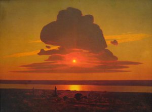 Russo: "Tramonto rosso" Tramonto rosso sul Dnieper da Arkhip Kuindzhi