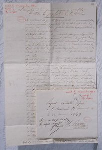 Lettera che descrive gli esperimenti di Fizeau per determinare la velocità della luce da Armand Hippolyte Louis Fizeau
