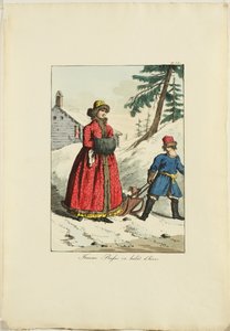Abbigliamento invernale russo da Moeurs et Costumes des Russes, 1817