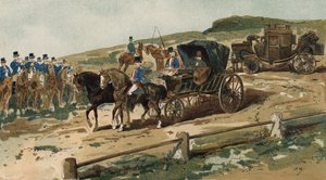 Postiglioni, carrozza e diligenza, Paesi Bassi, XIX secolo da Armand Jean Heins