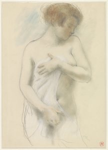 Donna nuda in piedi