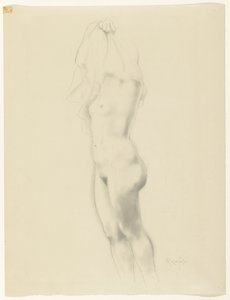 Nudo femminile in piedi