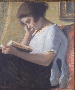 Giovane Ragazza che Legge da Armand Rassenfosse