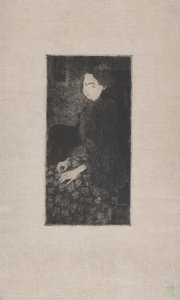 Donna seduta con cappello piumato c.1893 da Armand Séguin