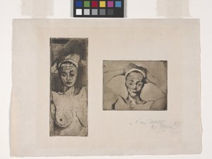 Nue Avec Les Mains Derrierre La Tête, Verticale (Nudo con le mani dietro la testa, verticale) (Immagine sinistra); Nue Avec Les Mains Derrieres La Tête, Horizontale (Nudo con le mani dietro la testa, orizzontale) (Immagine destra)