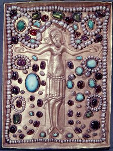 Copertura del reliquiario di una Bibbia raffigurante Cristo sulla Croce da Armenian School
