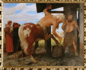 Kentaur in der Dorfschmiede - Centauro nella fucina del villaggio ... da Arnold Böcklin