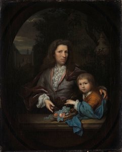 Jan van de Poll (1668-1745) e suo figlio Harmen Hendrick (1697-1772) da Arnold Boonen