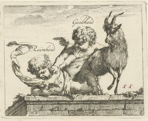 Battaglia tra Purezza e Lussuria da Arnold Houbraken