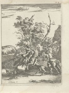 Combattimento di cavalieri da Arnold Houbraken