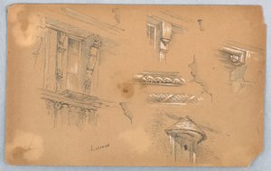 Dettagli architettonici a Lisieux da Arnold William Brunner
