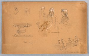 Schizzi architettonici e di figure da Arnold William Brunner