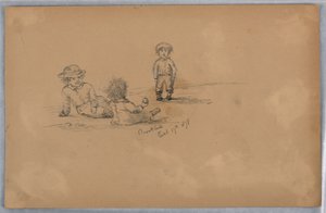 Schizzo di tre bambini