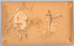 Due schizzi a Mont. St. Michel da Arnold William Brunner