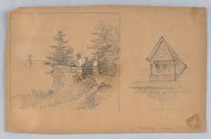 Due schizzi della casa del signor Bowle da Arnold William Brunner