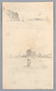Due schizzi di barche a vela da Arnold William Brunner