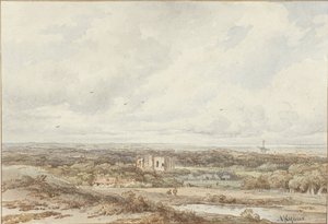 Veduta dalle dune delle rovine di Brederode da Arnoldus Johannes Eymer
