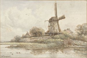 Mulino sulle mura della città da Arnoldus Johannes Eymer