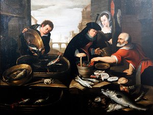 Bancarella di un venditore di pesce da Arnout de Muyser