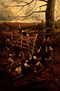Oltre la recinzione, o cani in piena corsa da Arthur Alfred Davis