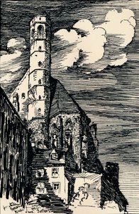 La chiesa italiana di Maria, Vienna, c1900 da Arthur Beresford Pite