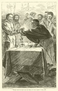 Bonner tenne la mano sopra la fiamma di una candela di cera da Arthur Boyd Houghton