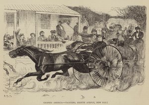 America grafica, Trotting, Eighth Avenue, New York