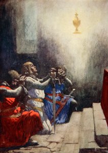 Solo Galahad poteva vedere la perfetta bellezza del Santo Graal, c.1925
