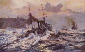 Navi da guerra della marina australiana che lasciano il porto di Sydney da Arthur C. Burgess
