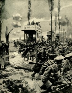 Autobus londinesi usati per trasportare truppe al fronte, Prima Guerra Mondiale, 1914-1918, c1920