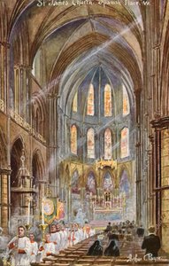San Giacomo, Spanish Place, Londra (litografia a colori) da Arthur Charles (after) Payne