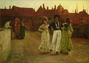 Jack a terra, scena a Sandwich, Kent da Arthur Claude Cooke