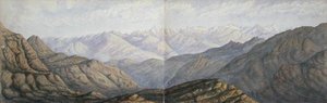 Tramonto sulle montagne da Arthur Cust