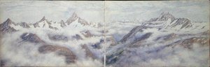 Vista dal Breithorn da Arthur Cust