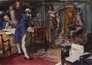 Nelson fa mettere la bara presentatagli dal capitano Hallowell contro la paratia della sua cabina