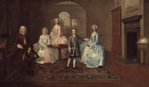 John Thomlinson e la sua famiglia, 1745 da Arthur Devis