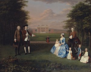 Robert Gwillym di Atherton e la sua famiglia da Arthur Devis