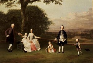 La famiglia Till, c.1750-51 da Arthur Devis