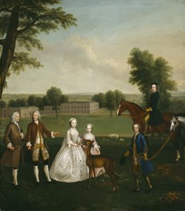 Thomas Lister e famiglia a Gisburne Park, 1740-41 da Arthur Devis