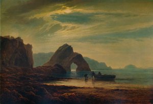 Gilters Point, Tenby, al chiaro di luna, 1872-1874, 1935 da Arthur Gilbert