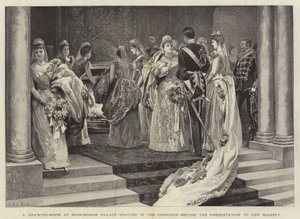 Un Salotto a Buckingham Palace, in attesa nel Corridoio prima della Presentazione a Sua Maestà da Arthur Hopkins